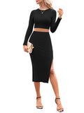 LC6115635-2-S, LC6115635-2-M, LC6115635-2-L, LC6115635-2-XL, Black dress set