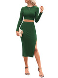 LC6115635-209-S, LC6115635-209-M, LC6115635-209-L, LC6115635-209-XL, Blackish Green dress set