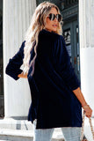 Women's Velvet Blazer Jackets Casual Long Sleeve Lapel Collar Pocketed Blazer Suits Work Outfits