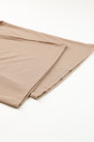 LC625150-18-S, LC625150-18-M, LC625150-18-L, LC625150-18-XL, Apricot Solid Color Ribbed Crop Top Long Pants Set