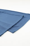 LC625150-5-S, LC625150-5-M, LC625150-5-L, LC625150-5-XL, Blue Solid Color Ribbed Crop Top Long Pants Set