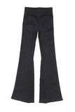 LC265202-2-S, LC265202-2-M, LC265202-2-L, Black High Waist Tummy Control Flared Sports Pants