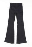 LC265202-2-S, LC265202-2-M, LC265202-2-L, Black High Waist Tummy Control Flared Sports Pants