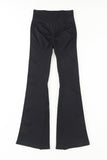 LC265202-2-S, LC265202-2-M, LC265202-2-L, Black High Waist Tummy Control Flared Sports Pants