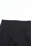 LC265202-2-S, LC265202-2-M, LC265202-2-L, Black High Waist Tummy Control Flared Sports Pants