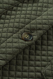 LC854301-9-S, LC854301-9-M, LC854301-9-L, LC854301-9-XL, LC854301-9-2XL, Green Lattice Texture Retro Flap Pocket Button Shacket