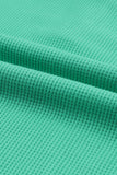 LC25121882-9-S, LC25121882-9-M, LC25121882-9-L, LC25121882-9-XL, LC25121882-9-2XL, Green Trimmed Neckline Waffle Knit Henley Top