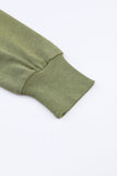 LC25314678-9-S, LC25314678-9-M, LC25314678-9-L, LC25314678-9-XL, LC25314678-9-2XL, Green Drop Shoulder Ribbed Trim Oversized Sweatshirt