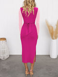 LC6117787-506-S, LC6117787-506-M, LC6117787-506-L, LC6117787-506-XL, Rouge Rose dress