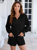 LC275043-2-S, LC275043-2-M, LC275043-2-L, LC275043-2-XL, Black sweater sets