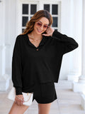 LC275043-2-S, LC275043-2-M, LC275043-2-L, LC275043-2-XL, Black sweater sets