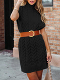 LC273518-2-S, LC273518-2-M, LC273518-2-L, LC273518-2-XL, Black sweater dress