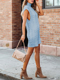 LC273518-4-S, LC273518-4-M, LC273518-4-L, LC273518-4-XL, Light Blue sweater dress