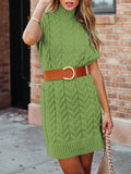 LC273518-609-S, LC273518-609-M, LC273518-609-L, LC273518-609-XL, Grass Green sweater dress