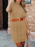 LC273518-1016-S, LC273518-1016-M, LC273518-1016-L, LC273518-1016-XL, Camel sweater dress