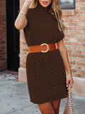 LC273518-3017-S, LC273518-3017-M, LC273518-3017-L, LC273518-3017-XL, Chocolate sweater dress