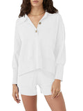 LC275043-1-S, LC275043-1-M, LC275043-1-L, LC275043-1-XL, White sweater sets
