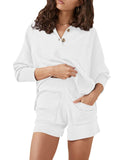 LC275043-1-S, LC275043-1-M, LC275043-1-L, LC275043-1-XL, White sweater sets