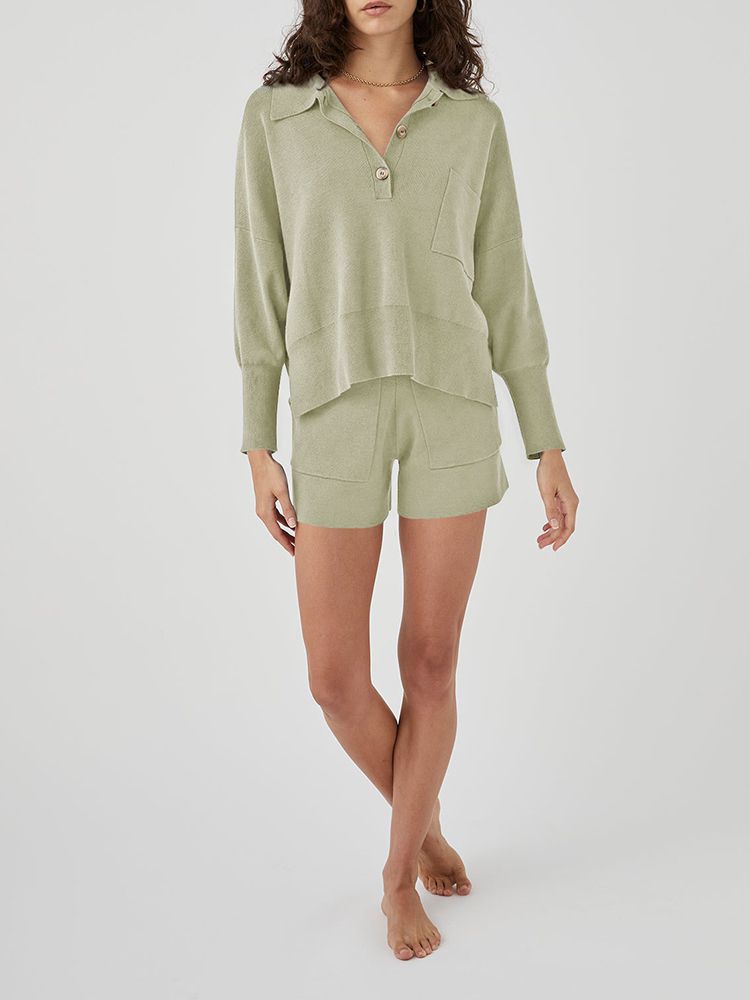 LC275043-309-S, LC275043-309-M, LC275043-309-L, LC275043-309-XL, Light Green sweater sets