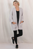 LC271725-16-S, LC271725-16-M, LC271725-16-L, LC271725-16-XL, LC271725-16-2XL, Khaki Oversized Fold Over Sleeve Sweater Cardigan