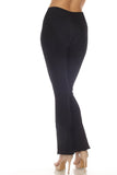 LC265202-2-S, LC265202-2-M, LC265202-2-L, Black High Waist Tummy Control Flared Sports Pants