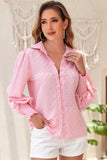 LC2553464-10-S, LC2553464-10-M, LC2553464-10-L, LC2553464-10-XL, LC2553464-10-2XL, Pink blouse