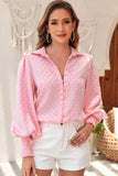 LC2553464-10-S, LC2553464-10-M, LC2553464-10-L, LC2553464-10-XL, LC2553464-10-2XL, Pink blouse