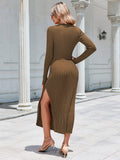 LC275038-16-S, LC275038-16-M, LC275038-16-L, LC275038-16-XL, Khaki knit dress sets