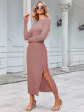 LC275038-10010-S, LC275038-10010-M, LC275038-10010-L, LC275038-10010-XL, Peach Blossom knit dress sets