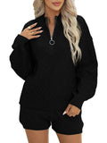 LC275051-2-S, LC275051-2-M, LC275051-2-L, LC275051-2-XL, Black sweater sets