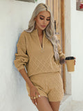 LC275051-16-S, LC275051-16-M, LC275051-16-L, LC275051-16-XL, Khaki sweater sets