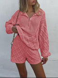 LC275051-406-S, LC275051-406-M, LC275051-406-L, LC275051-406-XL, Leather Pink sweater sets