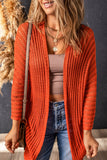 LC271896-14, Orange Hollow-out Knit Kimono