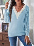 LC2723713-4-S, LC2723713-4-M, LC2723713-4-L, LC2723713-4-XL, Light Blue sweater