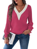 LC2723713-6-S, LC2723713-6-M, LC2723713-6-L, LC2723713-6-XL, Rose Red sweater