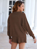 LC275043-2017-S, LC275043-2017-M, LC275043-2017-L, LC275043-2017-XL, Coffee sweater sets