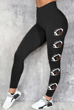 Women's American Football Print High Waist Casual Sport Leggings