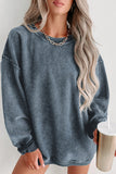 LC25315586-P705-S, LC25315586-P705-M, LC25315586-P705-L, LC25315586-P705-XL, LC25315586-P705-2XL, Real Teal CORDED CREWNECK SWEATSHIRT