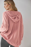 LC25315517-P5010-S, LC25315517-P5010-M, LC25315517-P5010-L, LC25315517-P5010-XL, LC25315517-P5010-2XL, Rose Pink Women's Black Early Night Thermal Hoodie