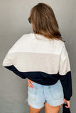 LC25315483-P1011-S, LC25315483-P1011-M, LC25315483-P1011-L, LC25315483-P1011-XL, Light Grey Colorblock Drop Shoulder Pullover Sweatshirt