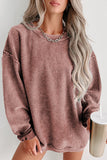 LC25315586-P4010-S, LC25315586-P4010-M, LC25315586-P4010-L, LC25315586-P4010-XL, LC25315586-P4010-2XL, Peach Blossom CORDED CREWNECK SWEATSHIRT