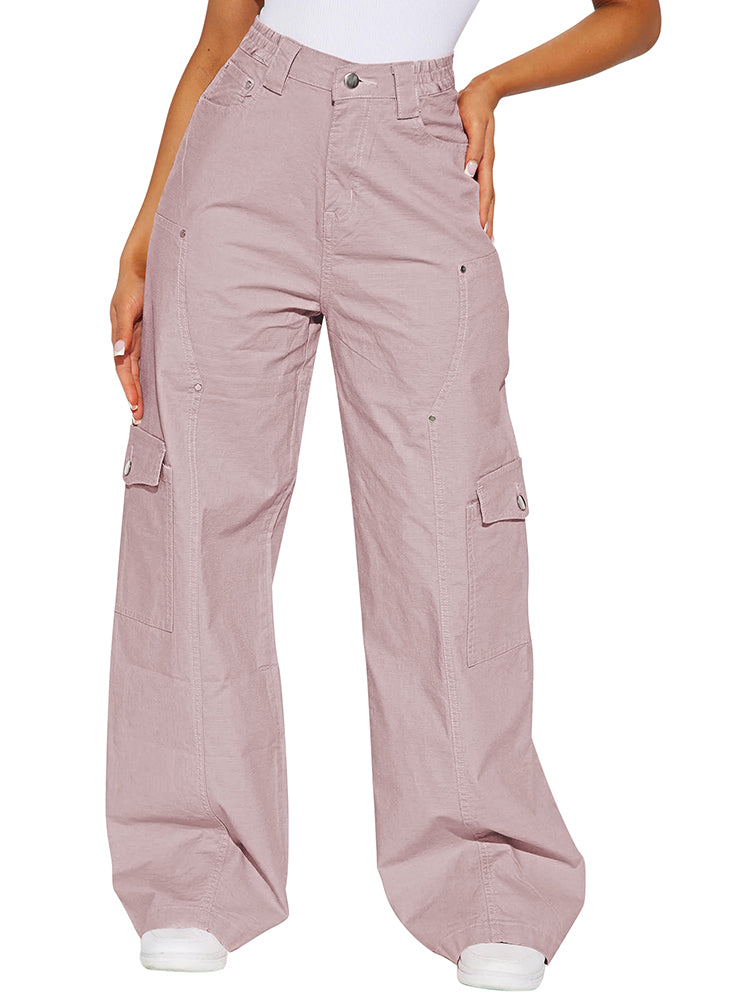 LC7712376-10-S, LC7712376-10-M, LC7712376-10-L, LC7712376-10-XL, Pink Cargo Pant 