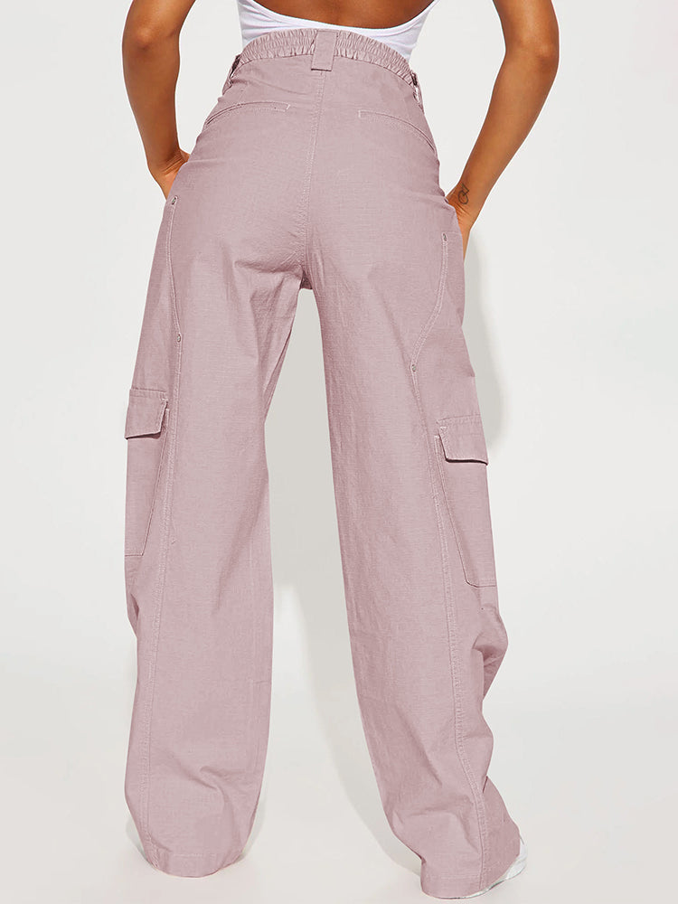 LC7712376-10-S, LC7712376-10-M, LC7712376-10-L, LC7712376-10-XL, Pink Cargo Pant 