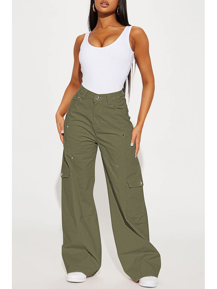 LC7712376-109-S, LC7712376-109-M, LC7712376-109-L, LC7712376-109-XL, Army Green Cargo Pant 