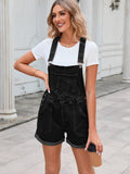 LC784727-2-S, LC784727-2-M, LC784727-2-L, LC784727-2-XL, LC784727-2-2XL, Black Denim Overalls