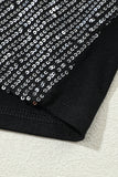 LC256728-11-S, LC256728-11-M, LC256728-11-L, LC256728-11-XL, LC256728-11-2XL, LC256728-11-xs, LC256728-11-XXL, Gray  Sequin Tank Top