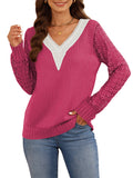 LC2723713-6-S, LC2723713-6-M, LC2723713-6-L, LC2723713-6-XL, Rose Red sweater