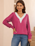 LC2723713-6-S, LC2723713-6-M, LC2723713-6-L, LC2723713-6-XL, Rose Red sweater