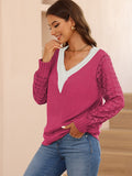 LC2723713-6-S, LC2723713-6-M, LC2723713-6-L, LC2723713-6-XL, Rose Red sweater