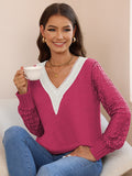 LC2723713-6-S, LC2723713-6-M, LC2723713-6-L, LC2723713-6-XL, Rose Red sweater